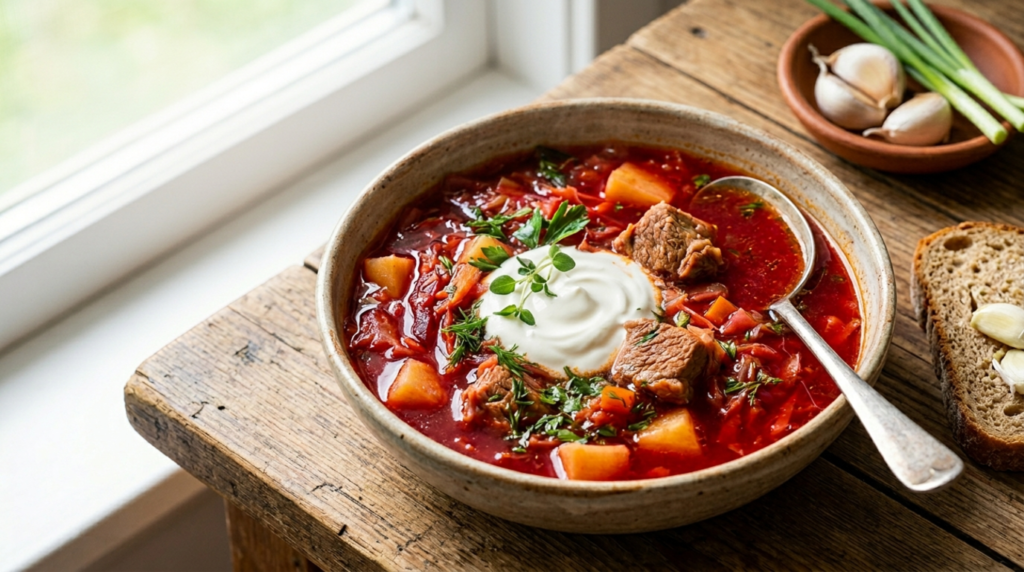 Класичний червоний борщ